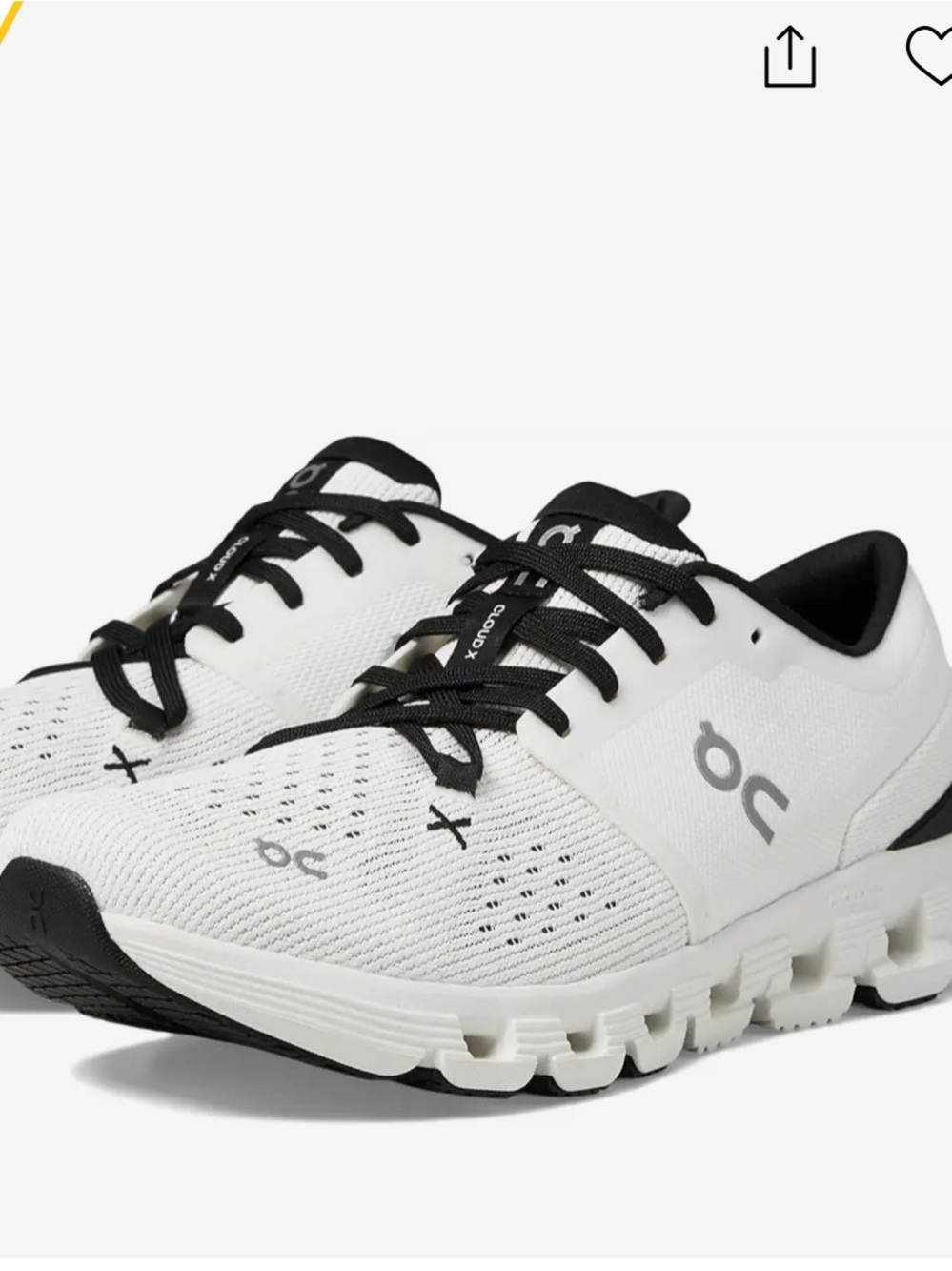 On Women's Cloud X 4 Sneakers
8, Ivory/Black